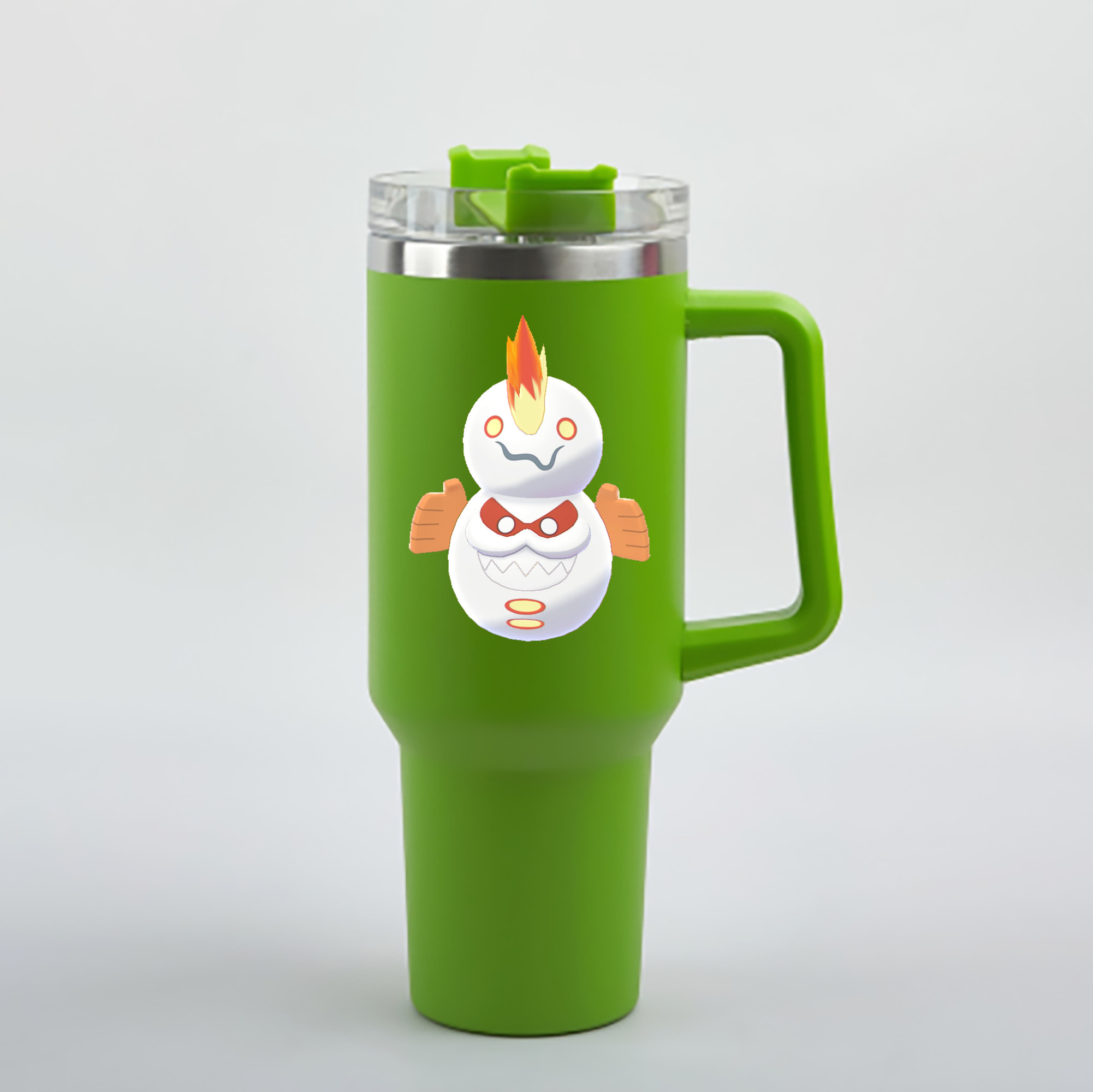 （画像用） ポケットモンスター Pokémon 1200mL車用タンブラー - クリスタルステッカー（プラスチックストロー付き）